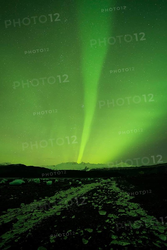Aurora borealis over College Fjord