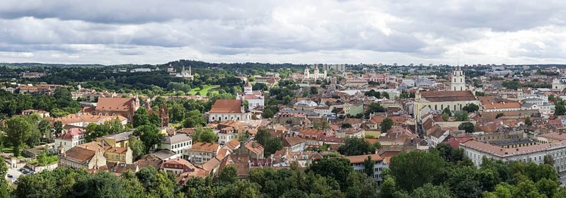 View from the Gediminas Tower of Vilnius