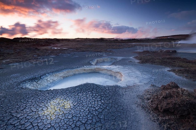Hot springs in the high temperature geothermal area of Gunnuhver