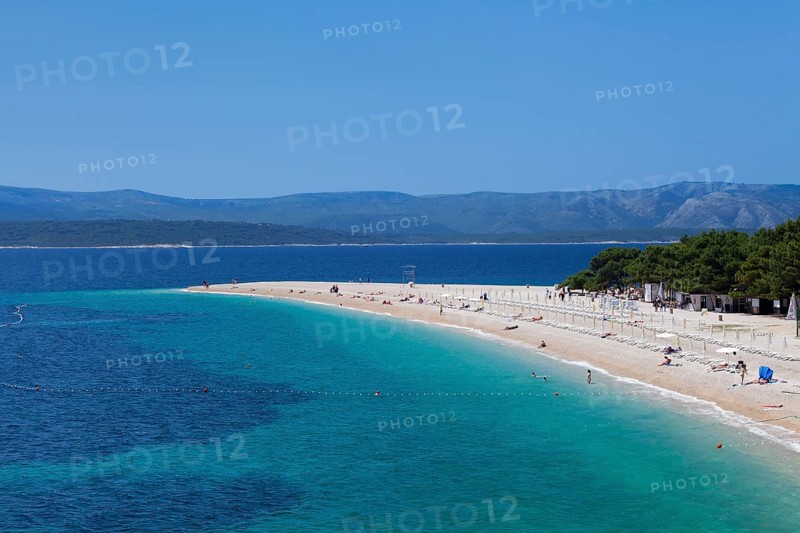 Beach at Zlatni Rat or Golden Horn