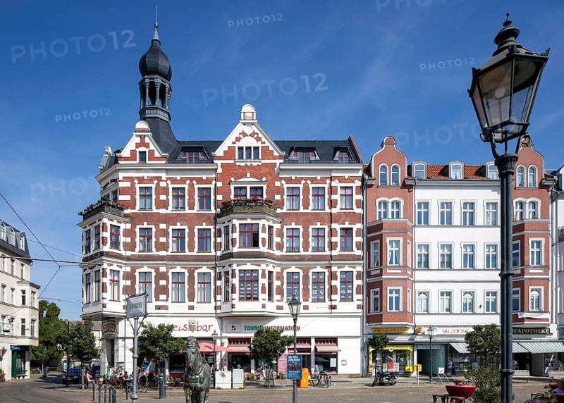 Historic commercial and office buildings on Schlossplatz square