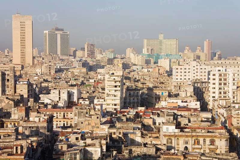 View of rundown buildings