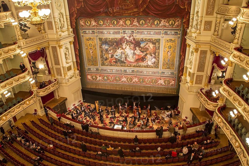 Interior view of the Semperoper opera house