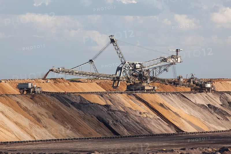 Open-cast lignite mining