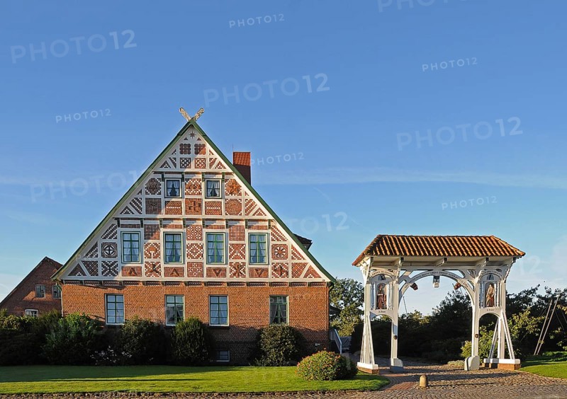 Typical Altlander half-timbered house with a magnificent gate