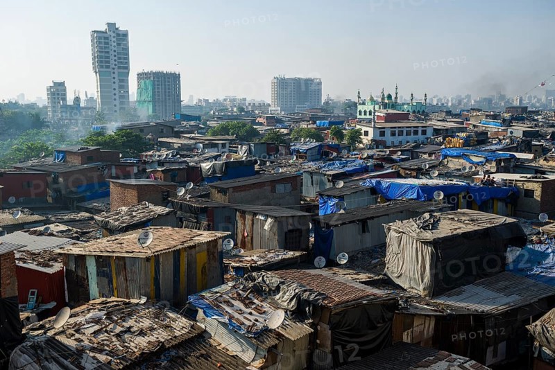 Overlooking Dharavi Slum