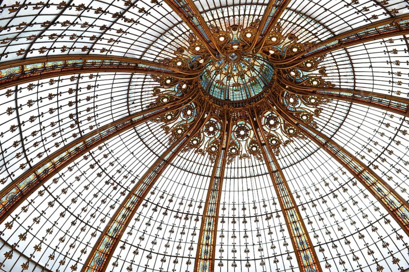 Detail of the dome of the Galeries Lafayette department store