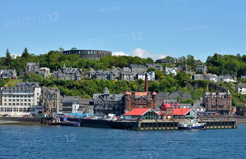 Port and town centre with McCaig's Tower