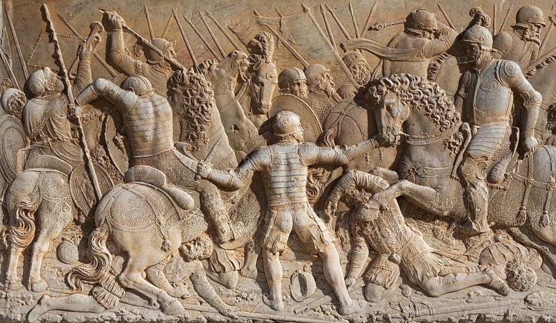 Bas-relief at the entrance of the Palace of Charles V