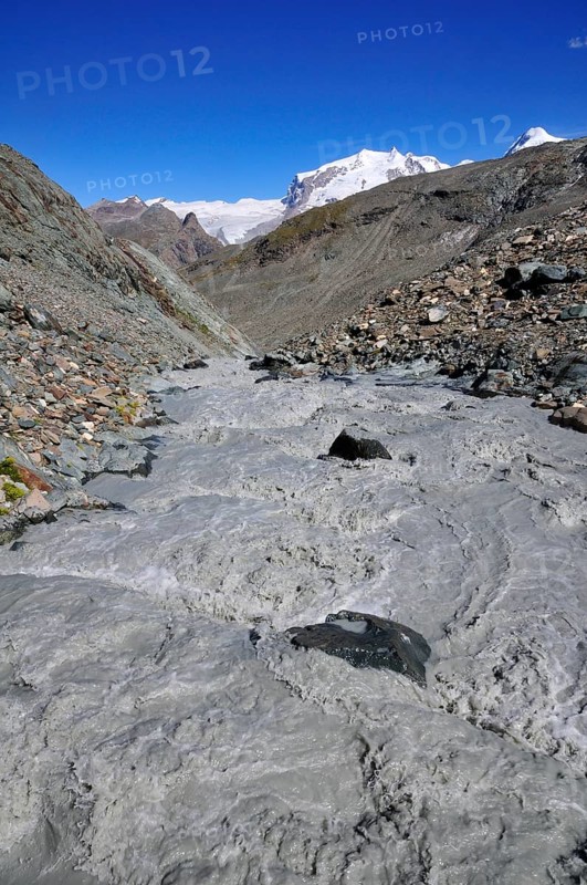 Mountain stream on the foothills of the Matterhorn