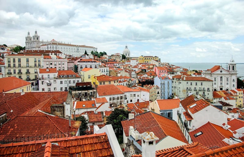View from Jardim do Castelo de Sao Jorge across the Alfama district