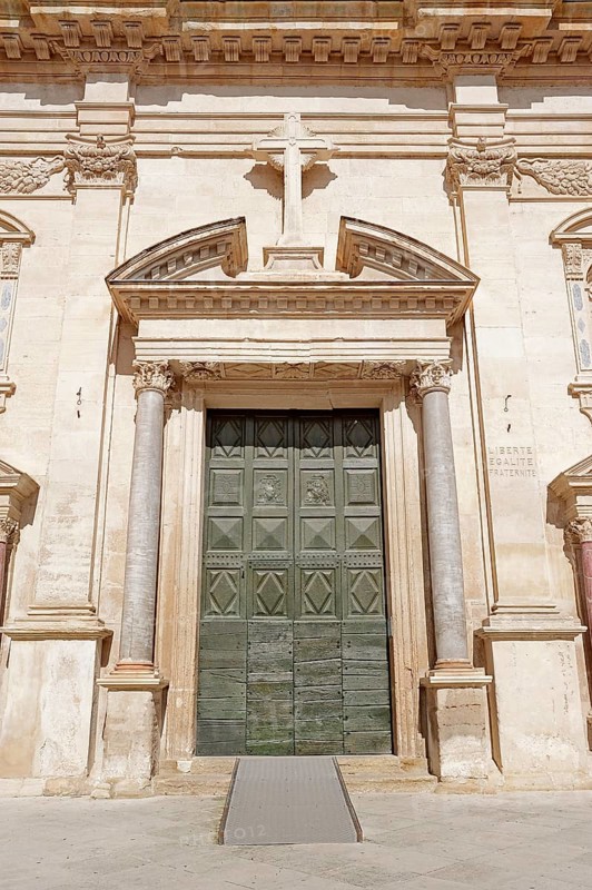 Portal of the Gothic Cathedral of Saint-Siffrein or Carpentras Cathedral