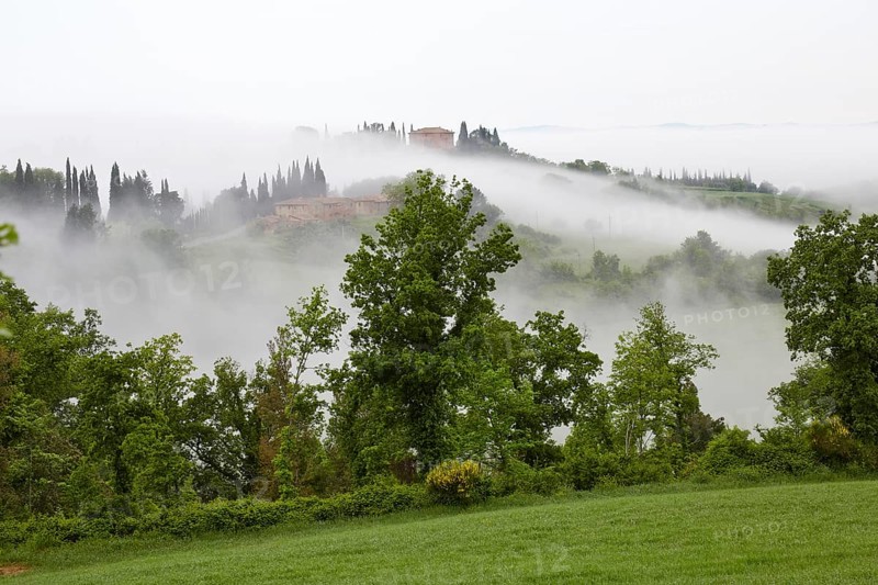 Fog in the valleys of the Crete Senesi