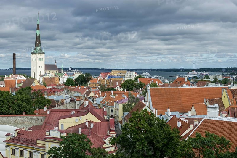 View over the historic town centre towards St. Olaf's Church
