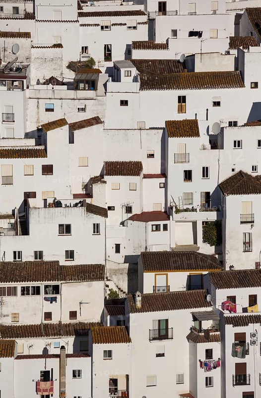 The White Town of Casares clings to a steep hillside
