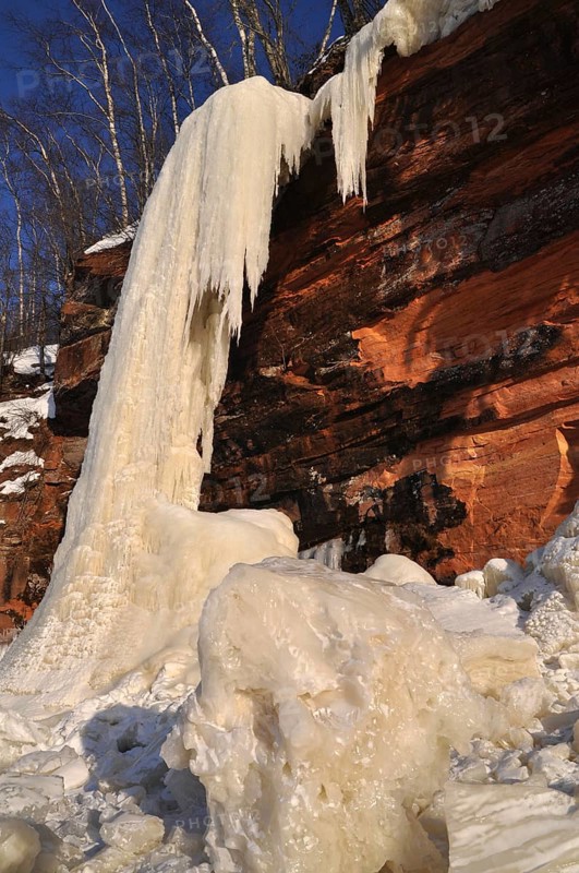Frozen waterfall