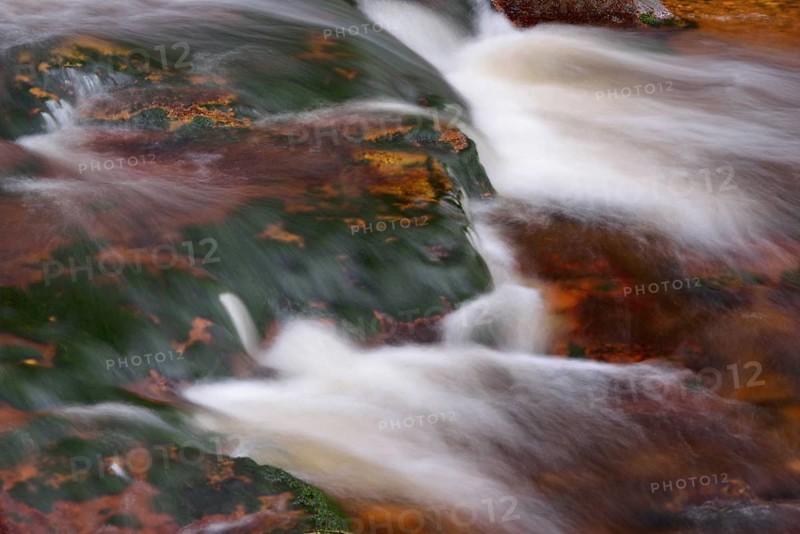 Water flowing over rocks
