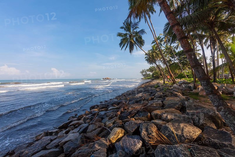 Rocky section of the beach near Maggona