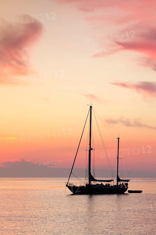 Sailboat at sunset