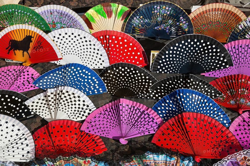 Fans displayed for sale