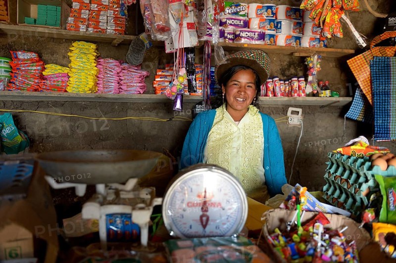 Saleswoman in a grocery store