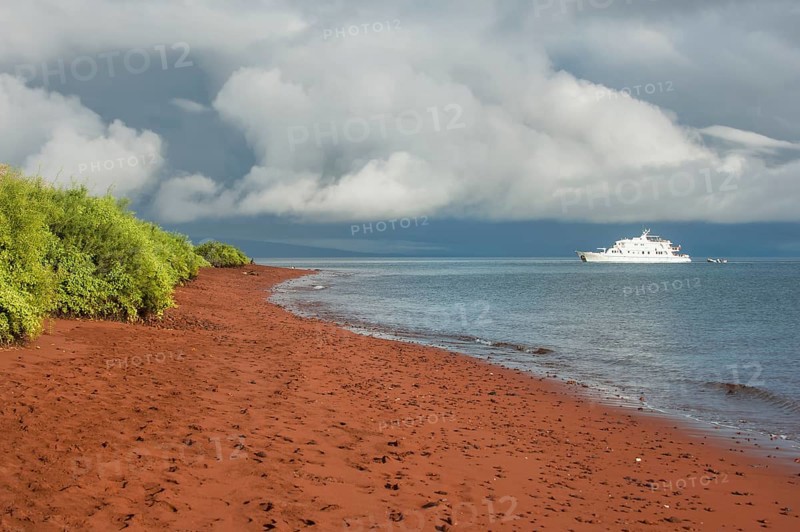 Red sandy beach