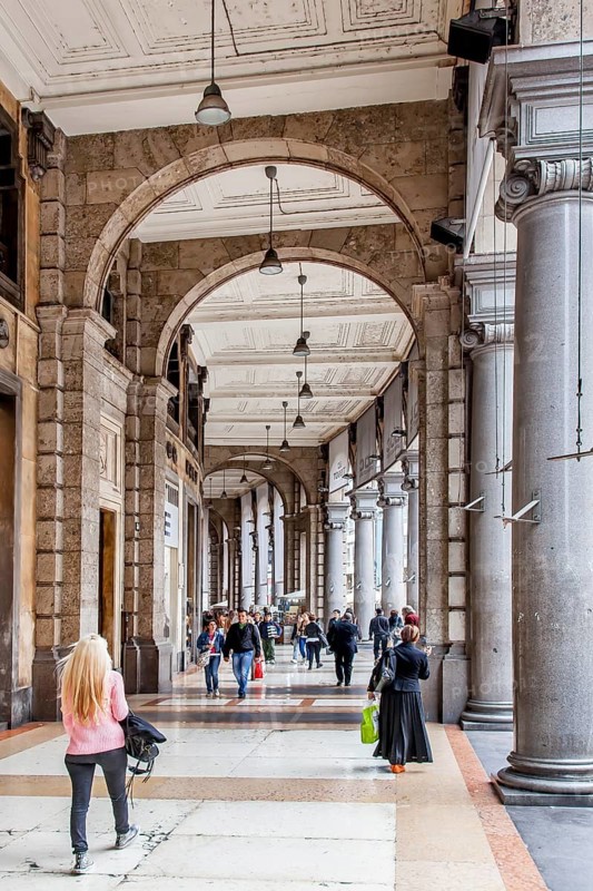 Arcades in the mall Corso Vittorio Emanuele