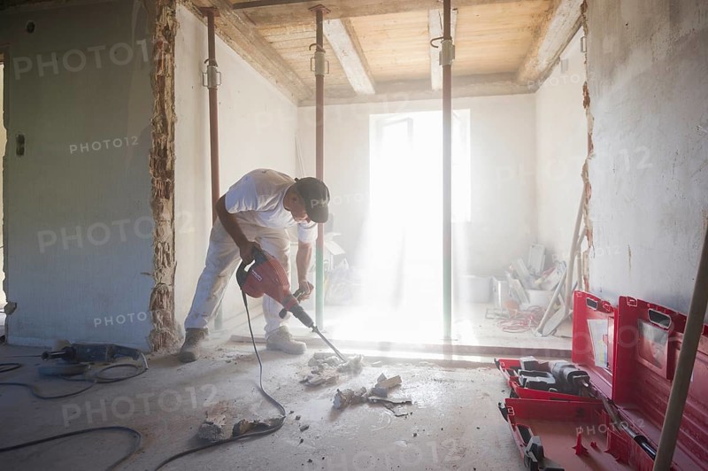 Craftsman during the substantial refurbishment of a building