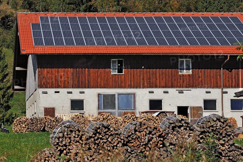 Farm with photovoltaic panels