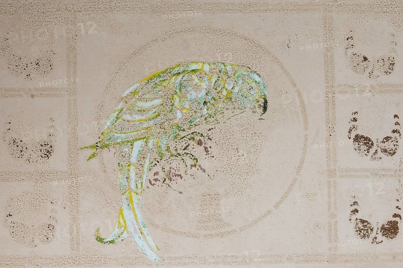 Wall decoration in a house in a former diamond miners' town
