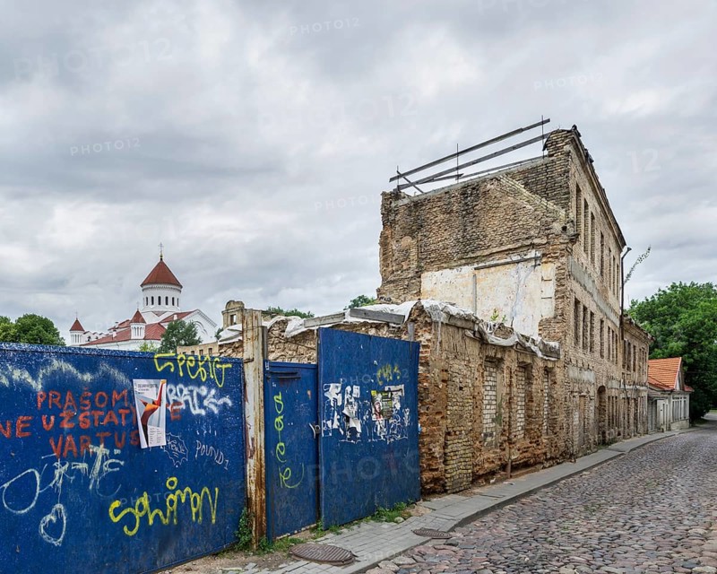 Dilapidated house in the 'Republic of Uzupis' neighbourhood