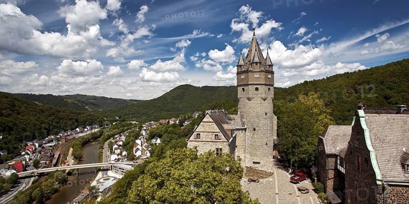 Burg Altena Castle with the Lenne River