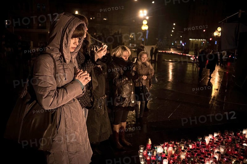 Mourning ceremony for victims of the Euromaidan in Kiev
