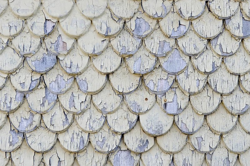 Wooden shingles on an Allgovian farmhouse