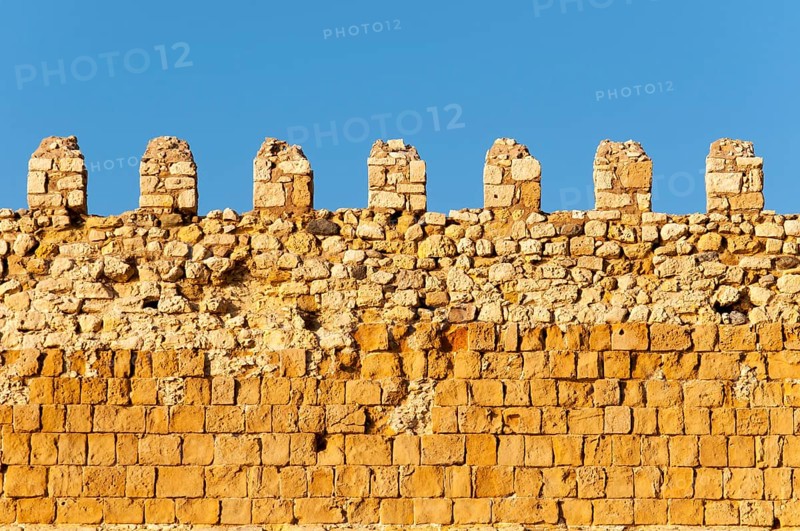 Ramparts of Venetian Koules Fortress or Rocca al Mare