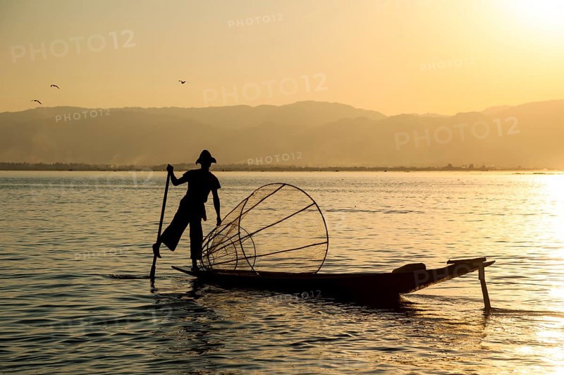 Fisherman in the evening light