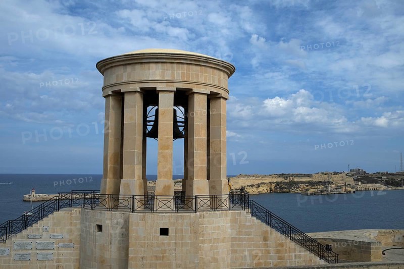 Siege Bell Monument commemorating people who lost their lives in World War II