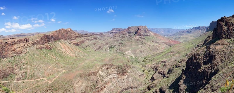 View from the Mirador de Fataga of Mt Barranco de Fataga