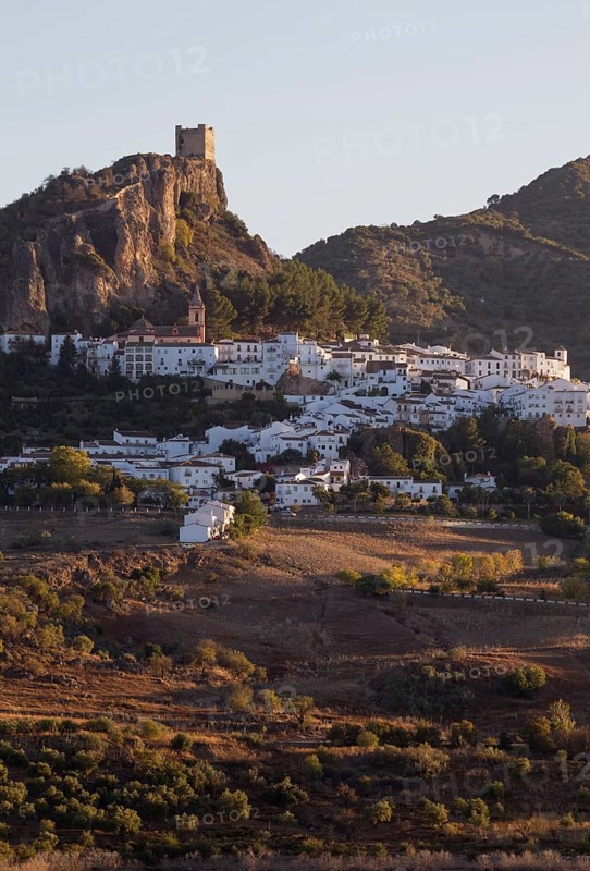 The White Town of Zahara de la Sierra below a Moorish castle