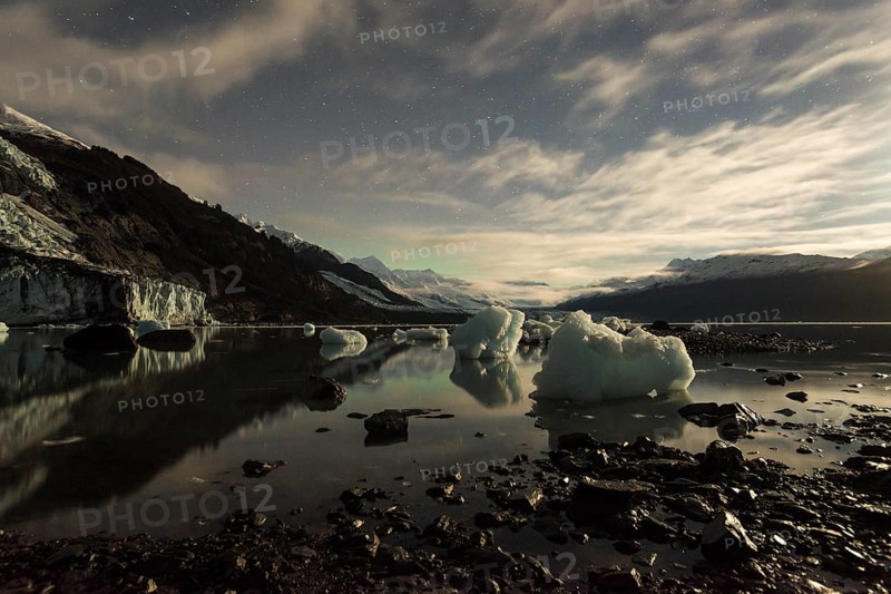 Aurora borealis over College Fjord