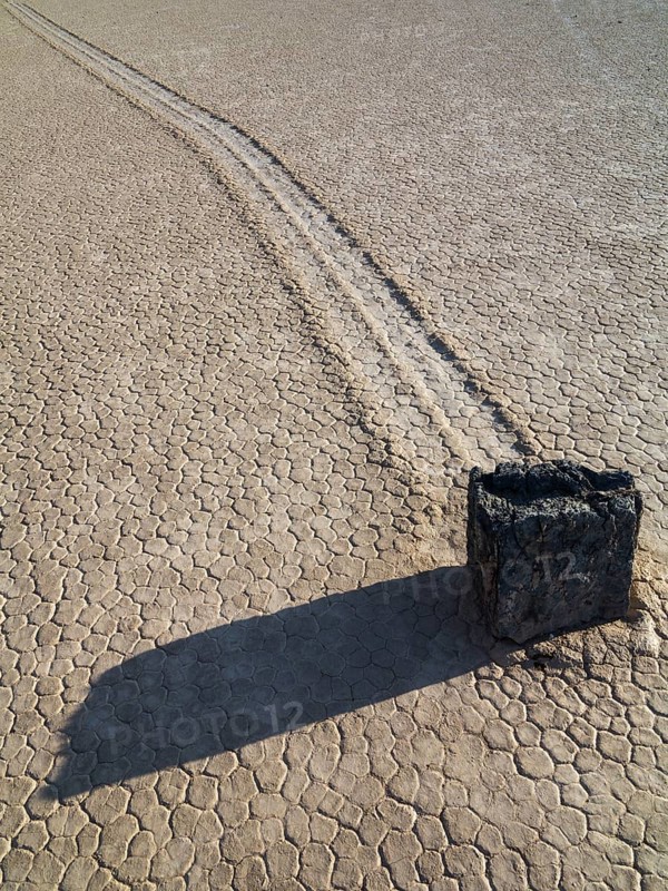 Track created by one of the mysterious moving rocks at the 'Racetrack'