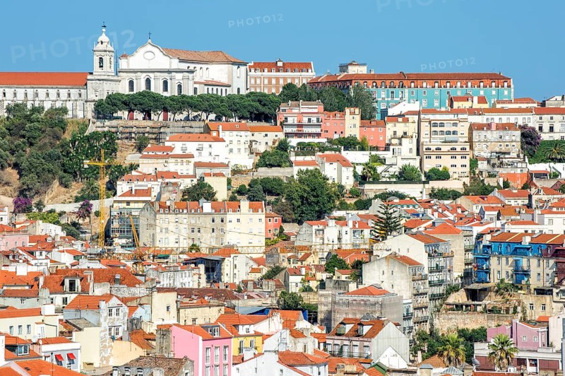 View over the Alfama district and monastery church Igreja da Graca