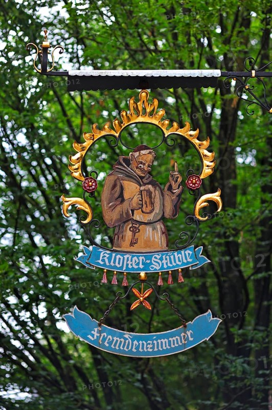 Hanging shop sign of the Kloster-Stuble