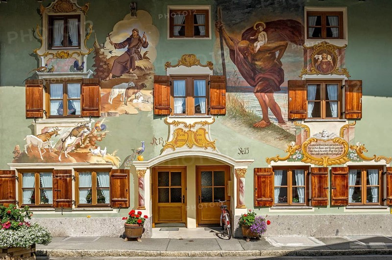 Luftlmalerei with St. Anthony and Christopher