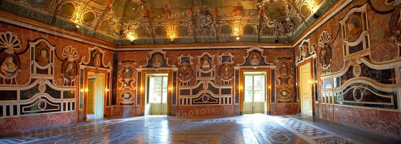Ballroom of Mirrors of the baroque Villa Palagonia