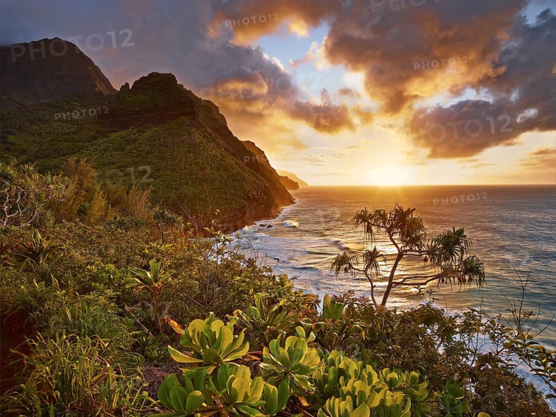 Sunset on the Napali Coast
