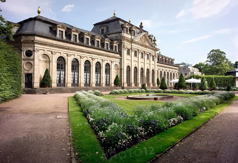 Schlossgarten Castle Gardens and Stadtschloss City Palace with the Orangery