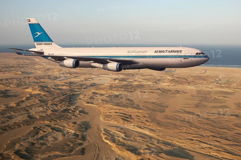 Kuwait Airways Airbus A340-313 in flight