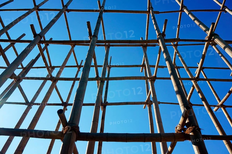 Bamboo scaffolding