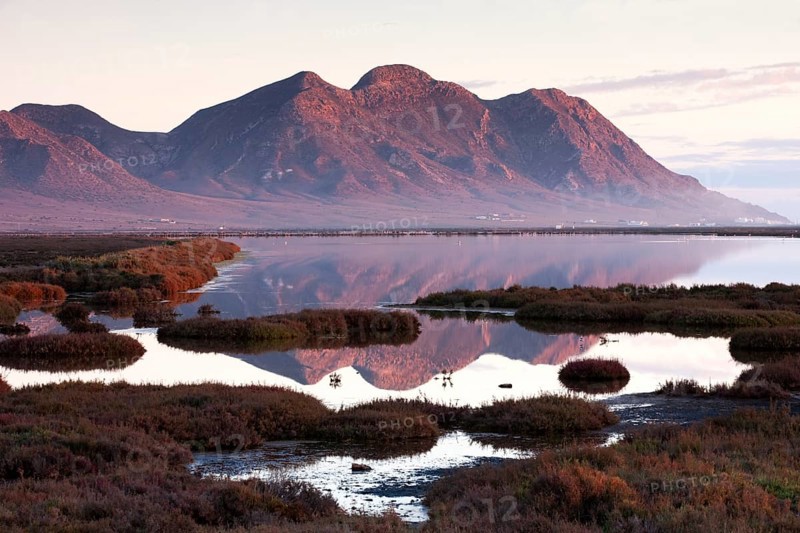 Salt pans in the last evening light